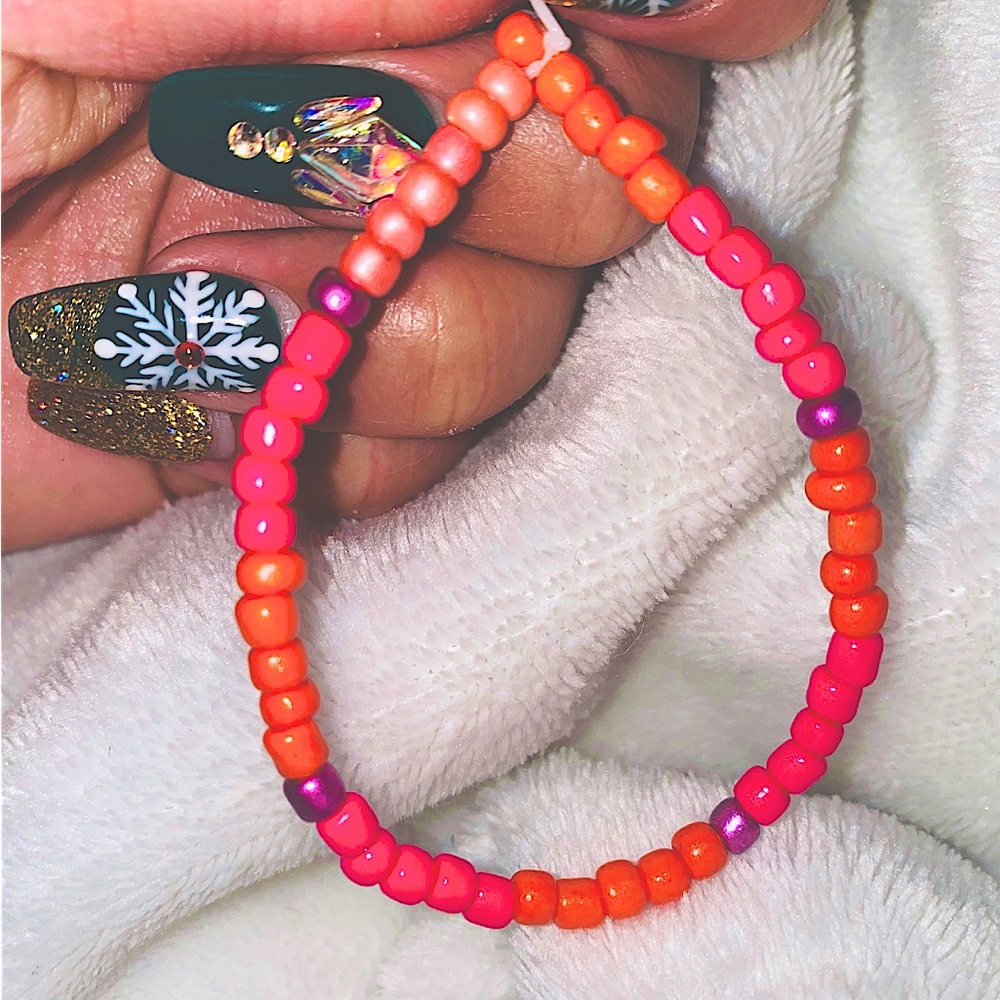 Sunset bracelet 🌅made by me Ja$$yJ DM ig for customized ones! : @getjassyj❤️‍🔥